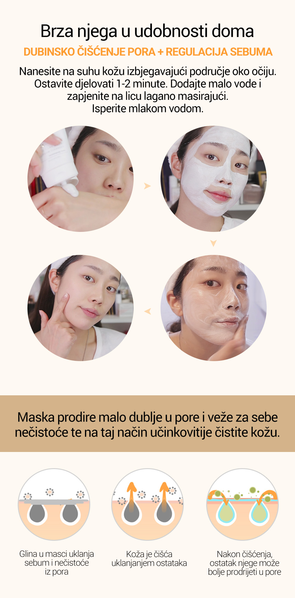 Rice Pure Clay Mask to Foam Cleanser Opis3