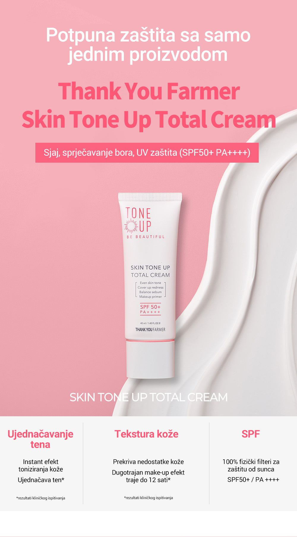 Skin Tone Up Total Cream 40ml Opis1